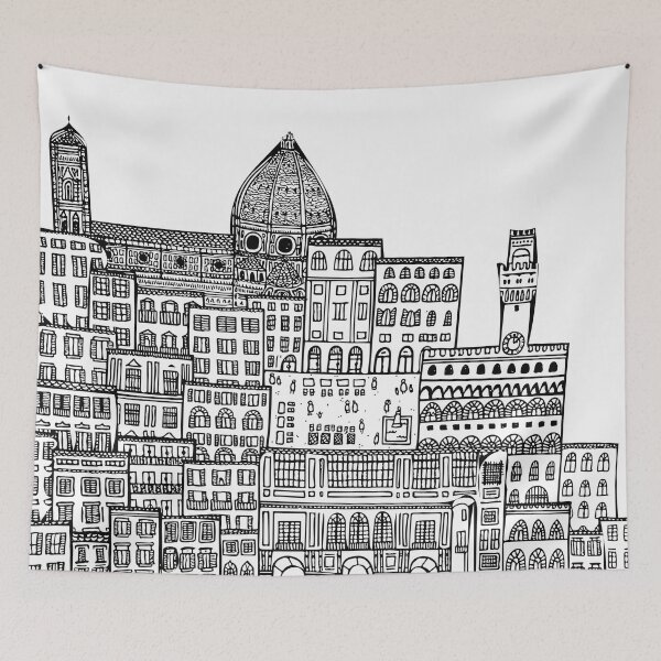 Item preview, Line Drawing of Florence, Italy designed and sold by Camilla Creations.