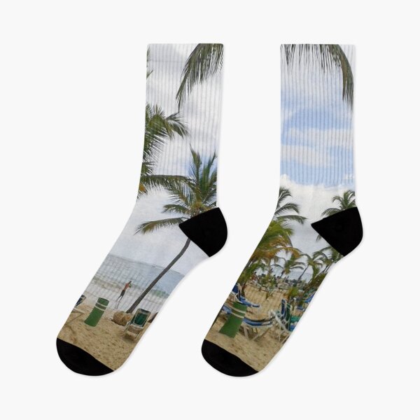 Item preview, Palm trees beach photography - Punta cana caribbean designed and sold by gloriasd14.