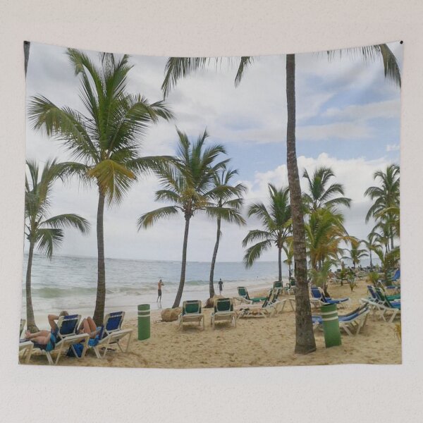 Item preview, Palm trees beach photography - Punta cana caribbean designed and sold by gloriasd14.