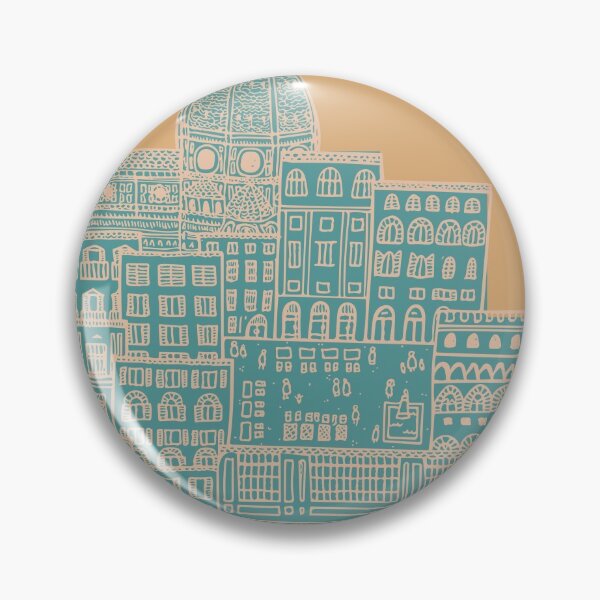 Item preview, Line Drawing of Florence in Blue and Yellow designed and sold by Camilla Creations.