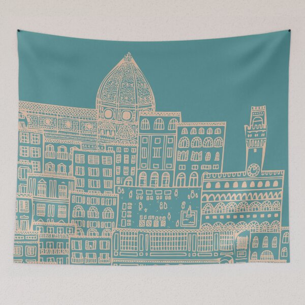 Item preview, Line Drawing of Florence in Blue designed and sold by Camilla Creations.