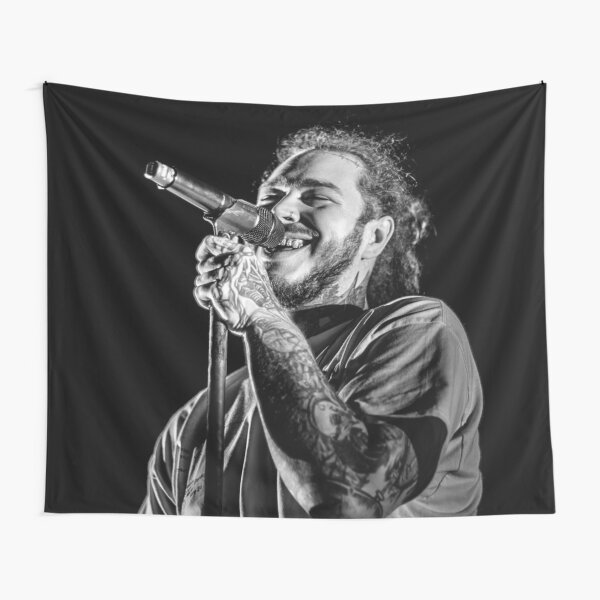 smile black malone Tapestry
