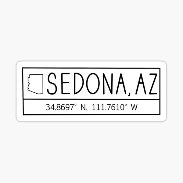 Item preview, Sedona Arizona Coordinates Emblem designed and sold by Emily Designs.