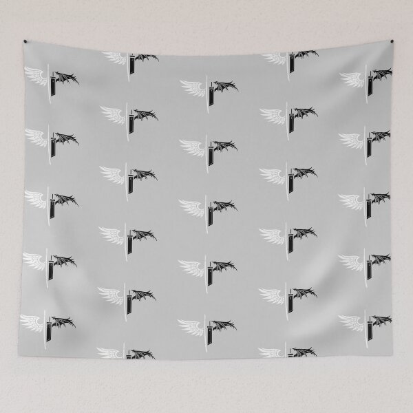Item preview, Final Fantasy VII - One Winged Angels on dark designed and sold by littlebearart.