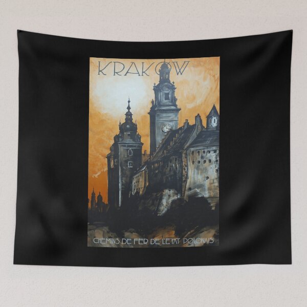 Item preview, Krakow vintage travel poster designed and sold by stickart-marek.