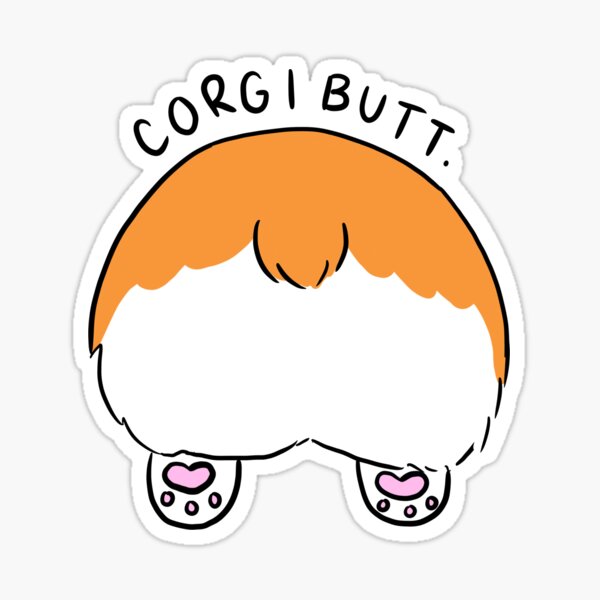 Corgi Butt Sticker