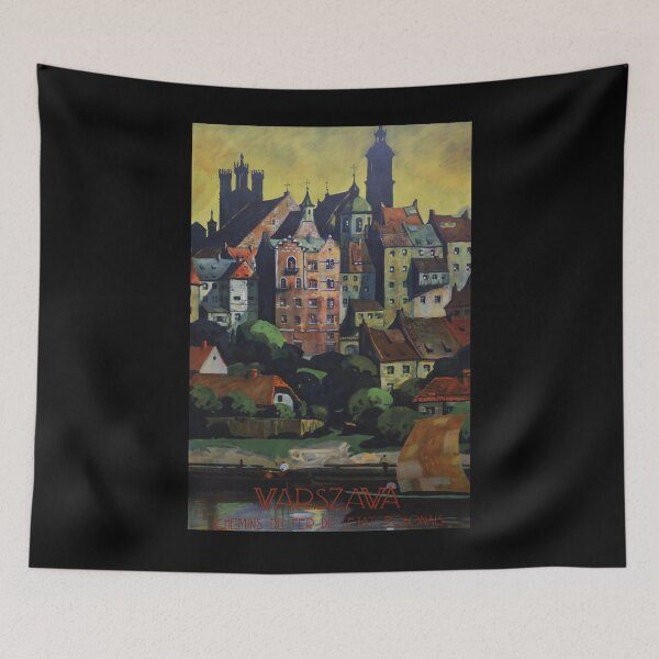 Item preview, Warszawa vintage travel poster designed and sold by stickart-marek.