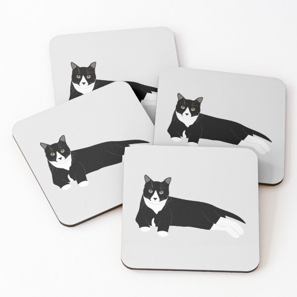 Item preview, Black and White Tuxedo Cat designed and sold by oliviag1.