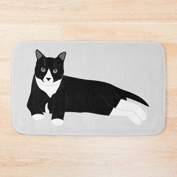 Item preview, Black and White Tuxedo Cat designed and sold by oliviag1.