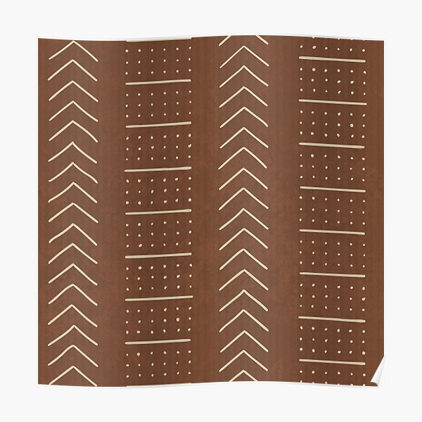 Rust mudcloth Poster