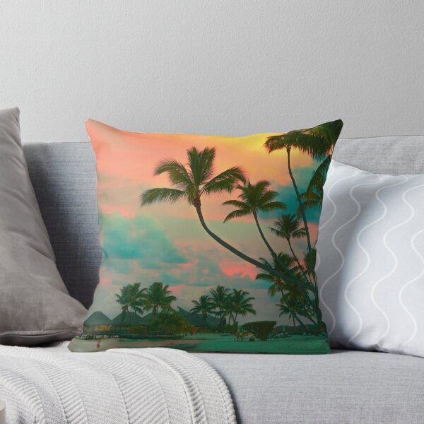 Item preview, Tahitian Sunset Photo Coral and Teal designed and sold by Sharon Schwalbe.
