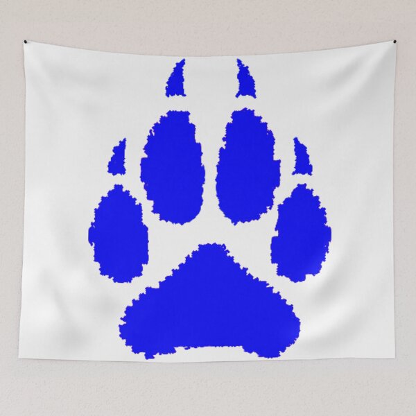 Item preview, blue tessellated paw  designed and sold by Kanandume.
