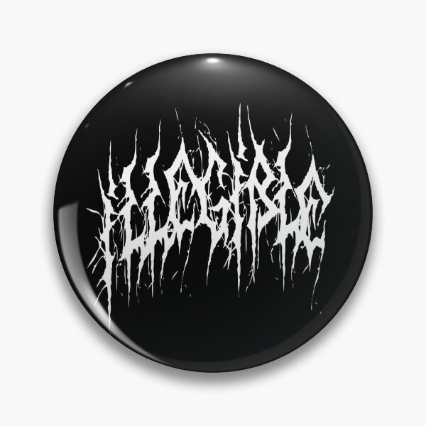 Item preview, "Illegible" Funny Death Metal Logo designed and sold by lmzgraphics.