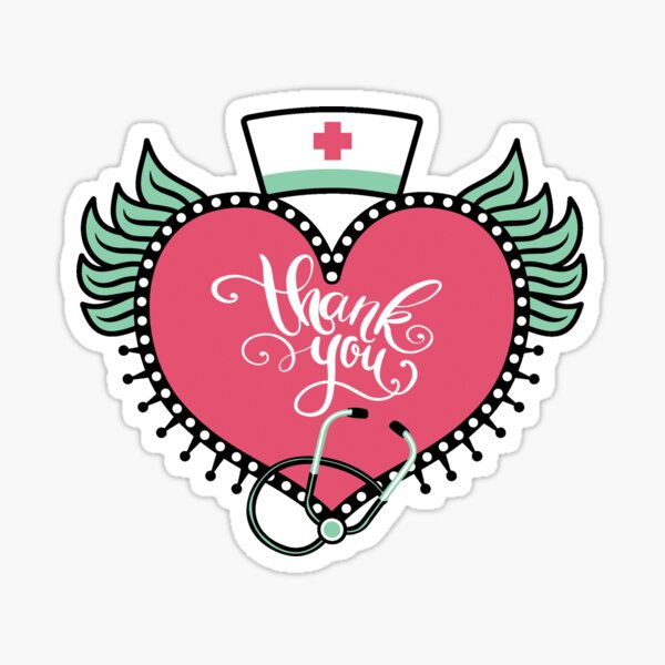 Thank You Healthcare Workers Sticker