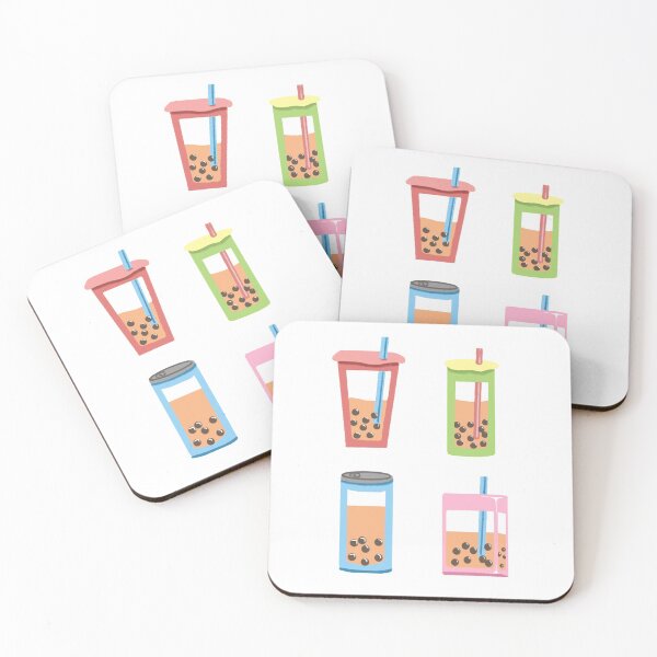 Artikelvorschau, Niedliche Boba Milk Tea Set Sticker Sheet entworfen und verkauft von fluffeeair.
