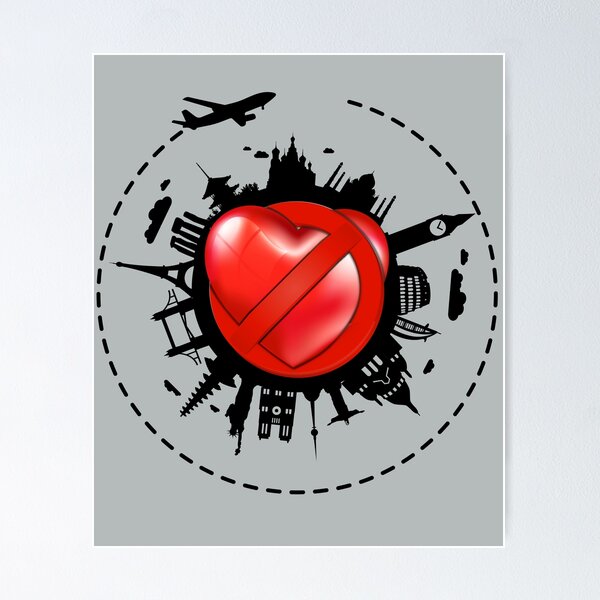 Item preview, Catch Flights Not Feelings Valentine Heart Light designed and sold by MOAZTees.