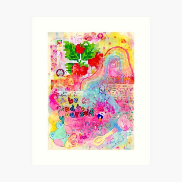 Weirdcore Aesthetic Eye Kawaii Peachy Canvas Painting Room