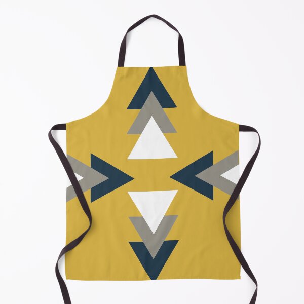 Item preview, Southwest Triangle. Minimalist Geometric Abstract Arrow Design in Light Mustard Yellow, White, Grey, and Navy Blue designed and sold by kierkegaard.