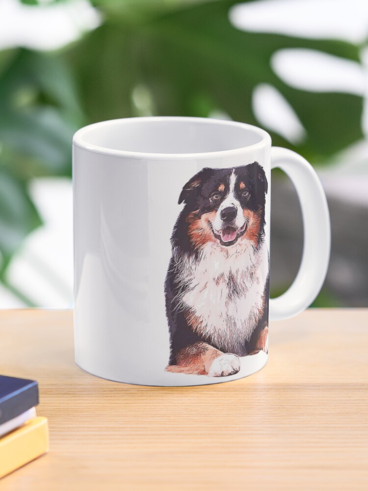 Australian Shepherd Tri Color Cute Dog Coffee Mug