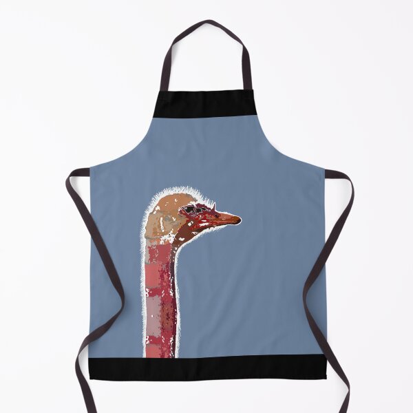 Item preview, Ostrich" | Wild African Ostrich - Blue Background 2 designed and sold by LiseHoltArt.