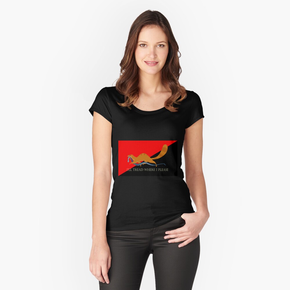 Item preview, Tailliertes Rundhals-Shirt designed and sold by RussianImport.