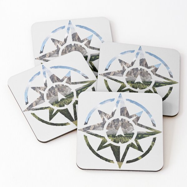 Item preview, Compass Silhouette | Mountain Forest Landscape designed and sold by CarlosAlberto.