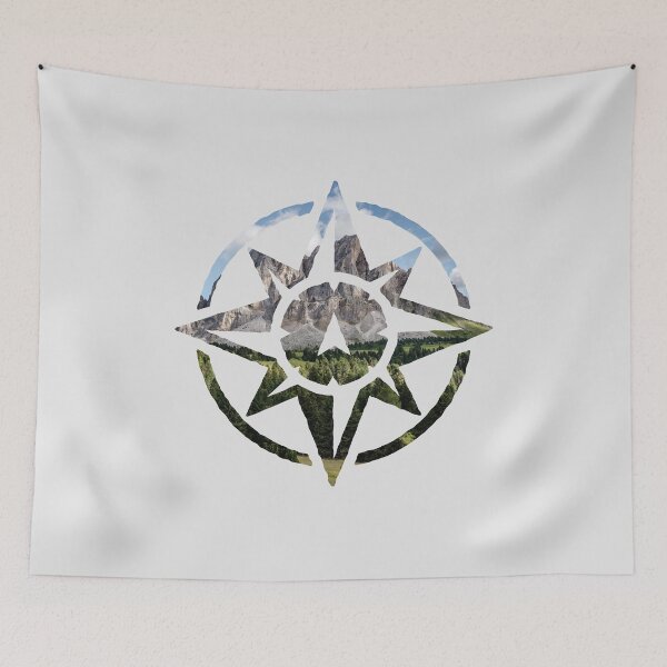 Item preview, Compass Silhouette | Mountain Forest Landscape designed and sold by CarlosAlberto.