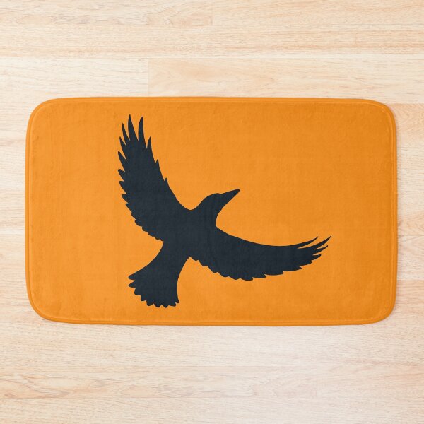 Item preview, Magpie Flight – Black on Mango designed and sold by ImperfectLife.