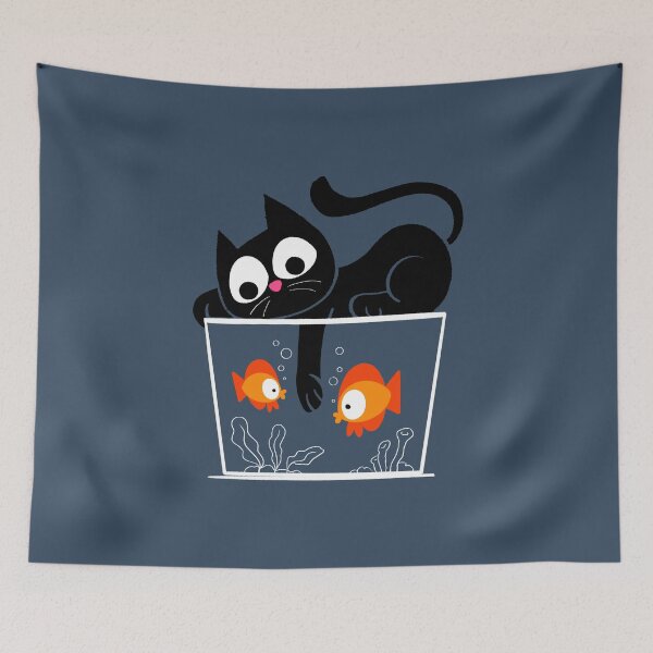 Item preview, Funny Cute Cat Aquarium Swimming Fish Tank Playing Gift designed and sold by Teeleo.