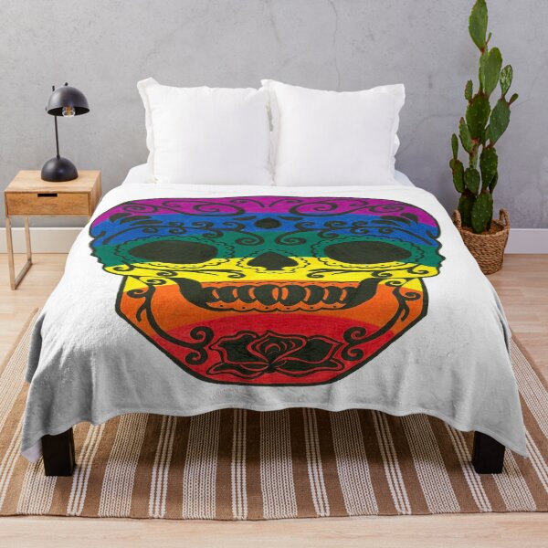 Item preview, Rainbow Sugar Skull designed and sold by Seymour Art.
