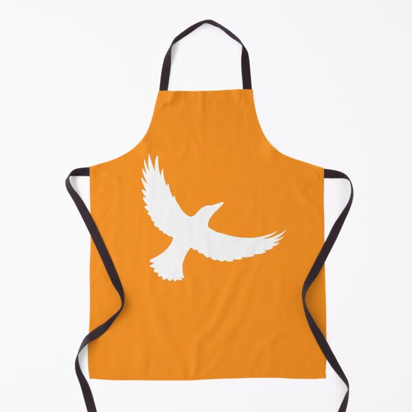 Item preview, Magpie Flight – White on Mango designed and sold by ImperfectLife.