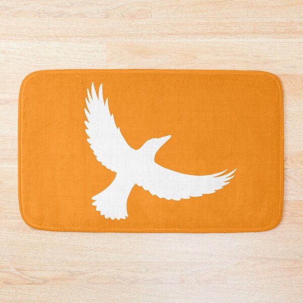 Item preview, Magpie Flight – White on Mango designed and sold by ImperfectLife.