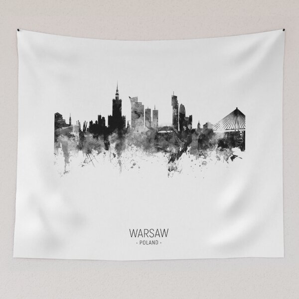 Aperçu de l'œuvre Warsaw Poland Skyline créée et vendue par ArtPrints.