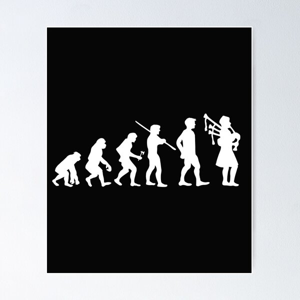 Item preview, Human Evolution Bagpipes Musician Bagpipes Player designed and sold by losttribe.