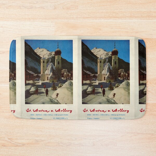 Item preview, St Anton vintage travel poster designed and sold by stickart-marek.