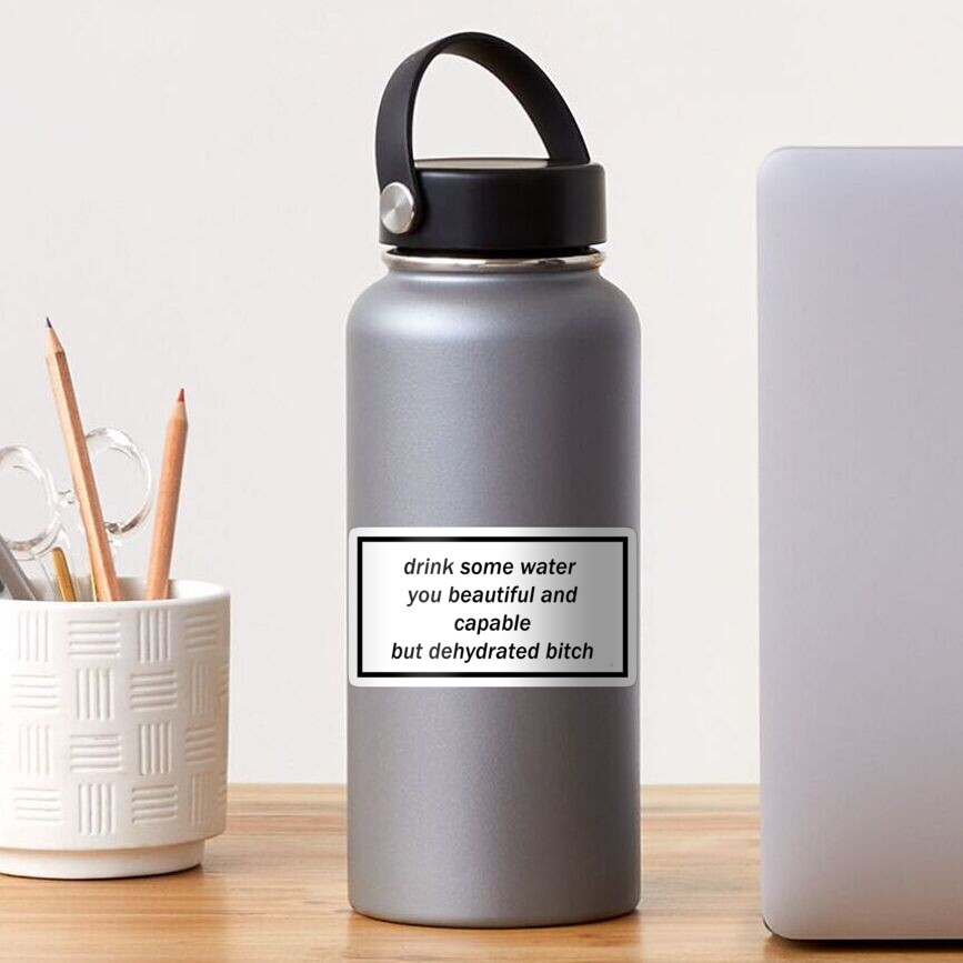 drink some water you beautiful and capable but dehydrated bitch Sticker