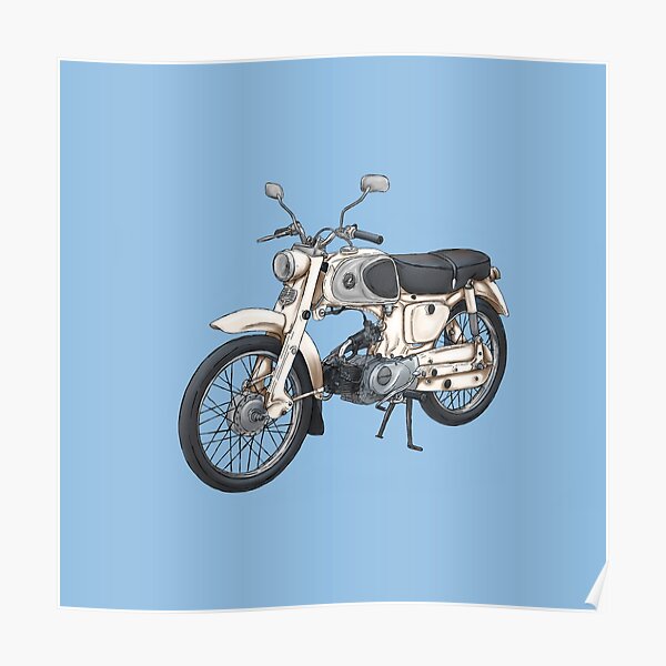 Motorcycle Vintage Honda Wall Art Redbubble