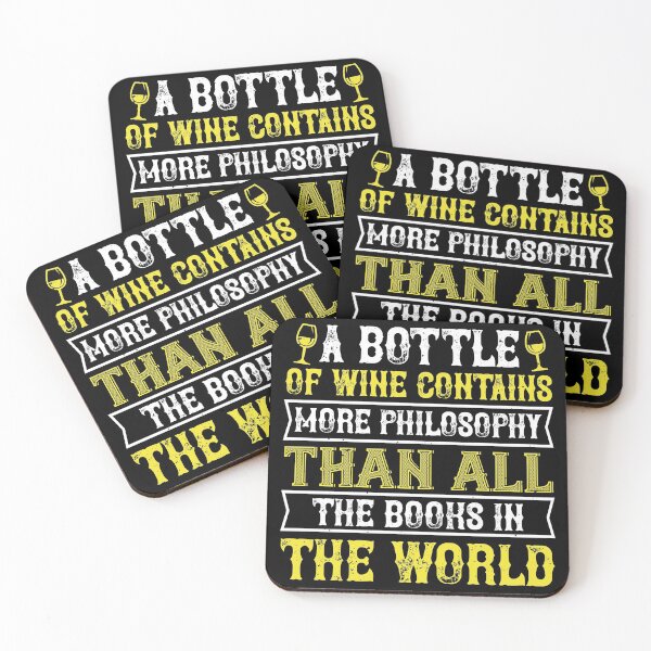 Item preview, A Bottle Of Wine Contains More So Philosophy Than All The Books In The World designed and sold by GoodVibeDesign.