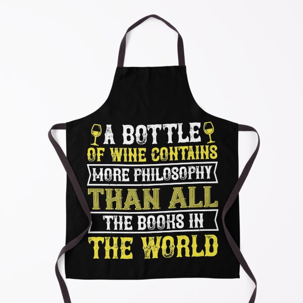 Item preview, A Bottle Of Wine Contains More So Philosophy Than All The Books In The World designed and sold by GoodVibeDesign.