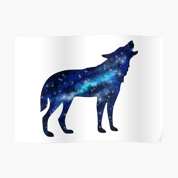 Galaxy Wolf Posters Redbubble