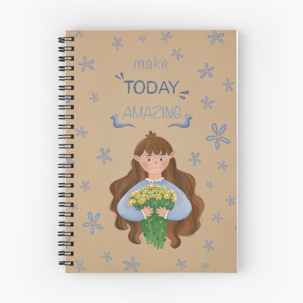 Item preview, Cute girl with flowers. Make today amazing designed and sold by KrollQueen.