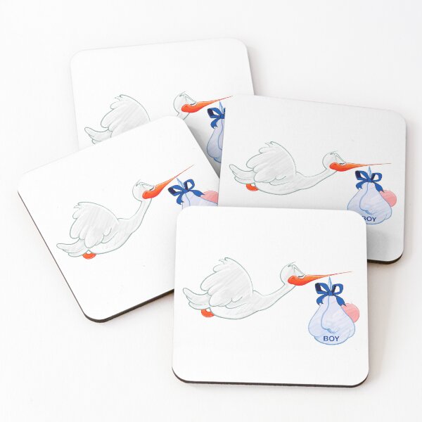 Item preview, Stork delivering baby Boy design designed and sold by luvvvvvit.