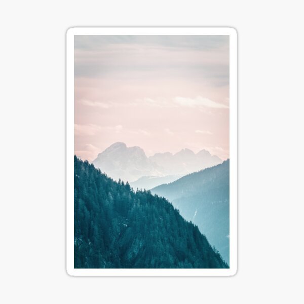 Pastel forest Sticker