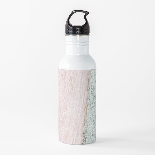 pink & grey bark textures Water Bottle