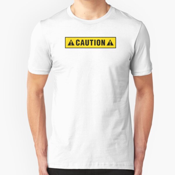 Caution label T-shirt Slim Fit T-Shirt