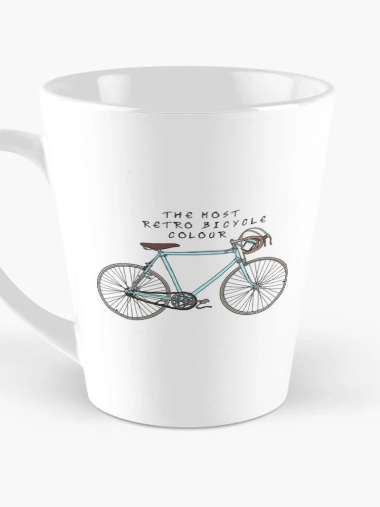 Thumbnail 3 von 4, Kaffeebecher, Retro Celeste Rennrad designt und verkauft von RabeDesigns.