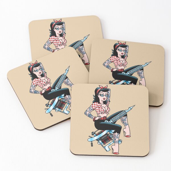 Item preview, Salty-Dog American Traditional Lowbrow Hot Rod Rockabilly Tattoo Pin-up designed and sold by salty-dog.