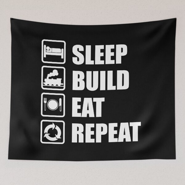 Item preview, Model train Eat Repeat Hobby gift idea designed and sold by Argentini.