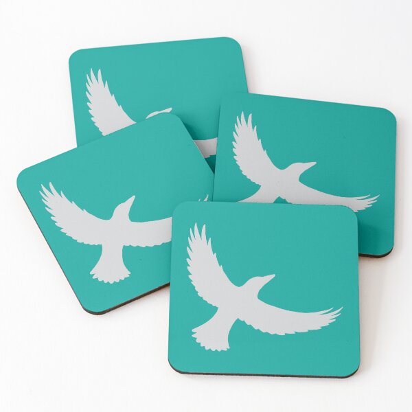 Item preview, Magpie Flight – Grey on Teal designed and sold by ImperfectLife.