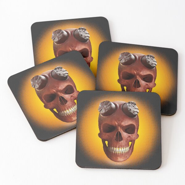 Item preview, REDSKULL 03-02 - a horns red, yellow and orange skull designed and sold by Radu-Gabriel.